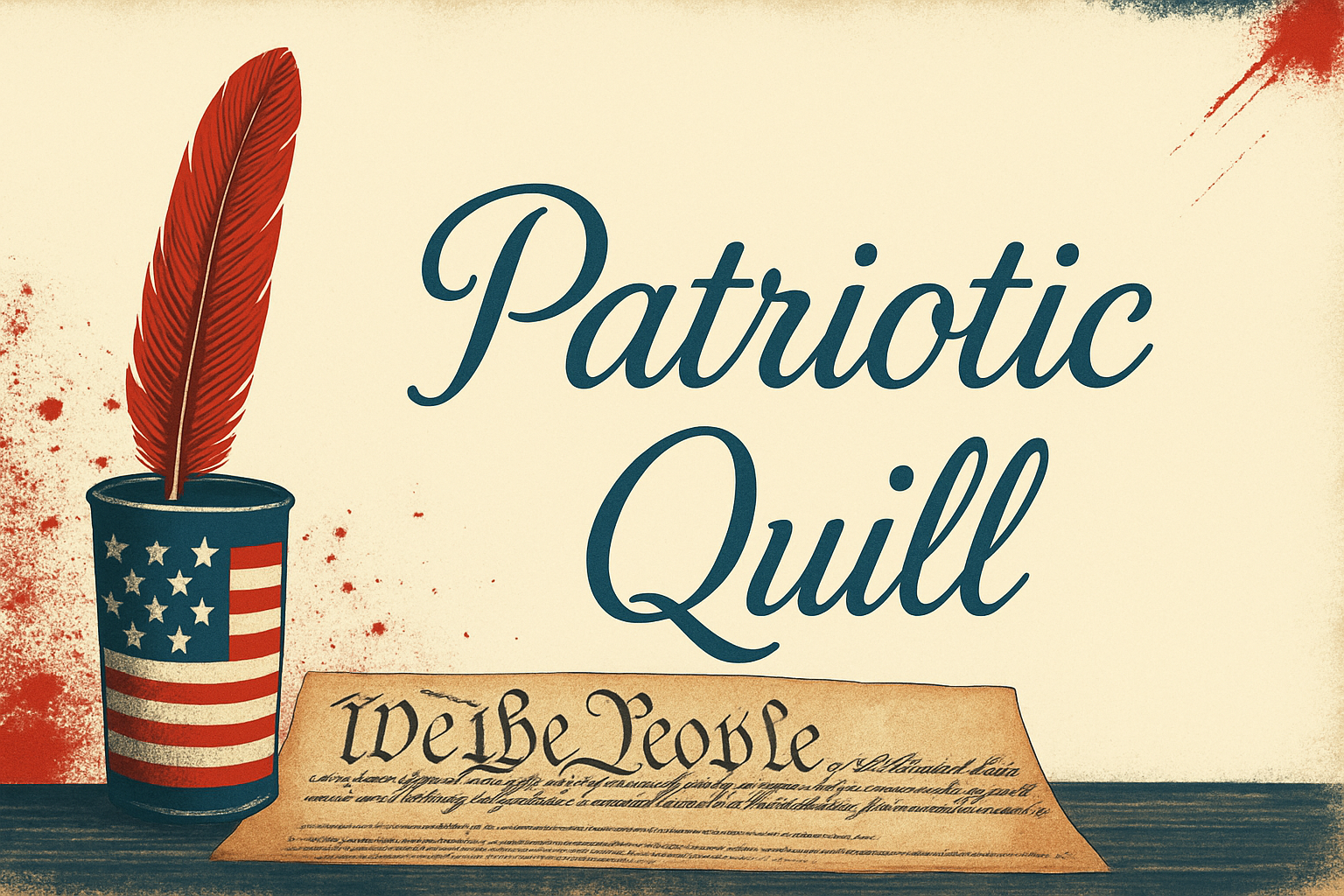 Patriotic Quill. We the People.